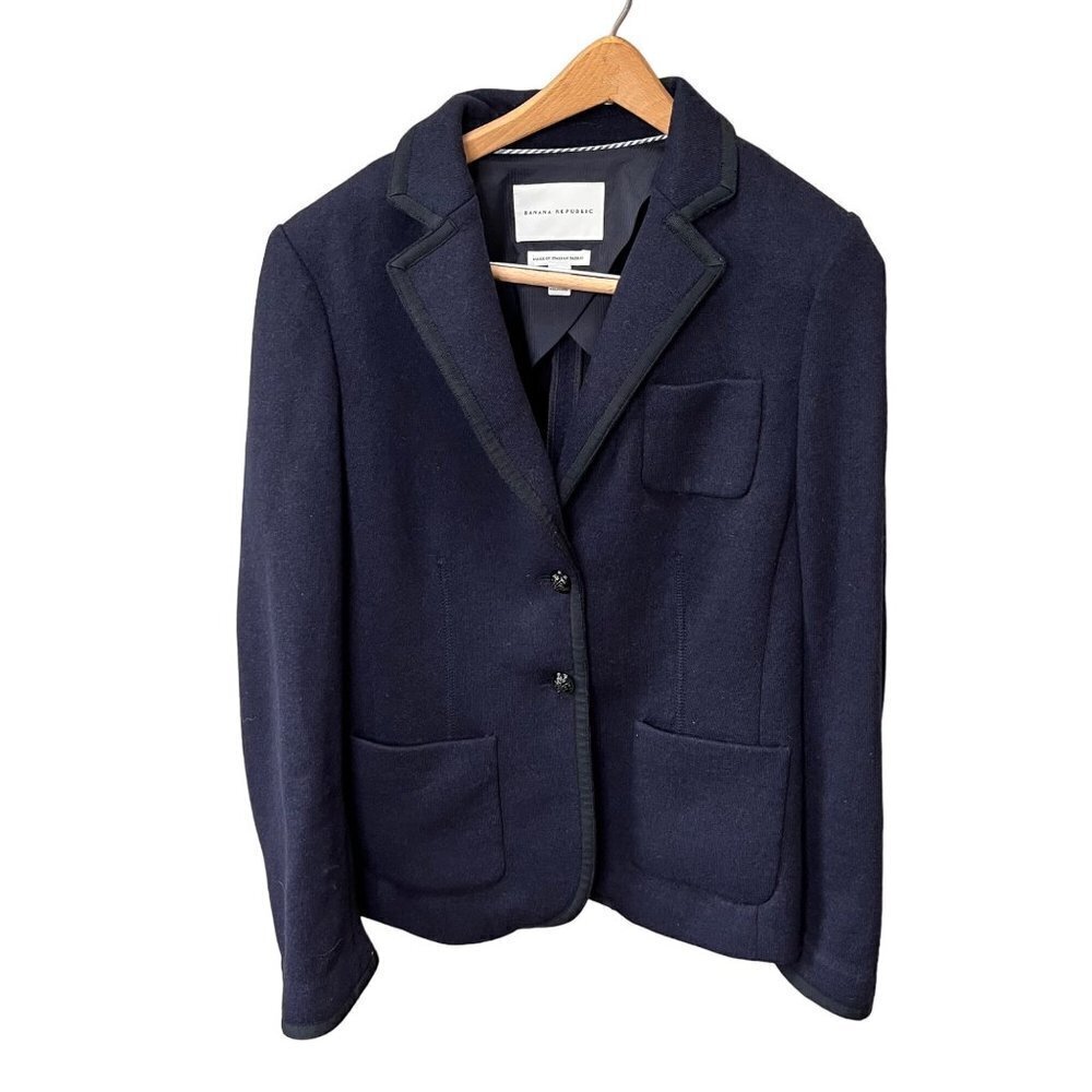 Banana Republic Pocket Wool Blend Sweater Blazer- Size 12